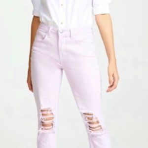 L'AGENCE 27(4) Luna High-Rise Distressed Jean